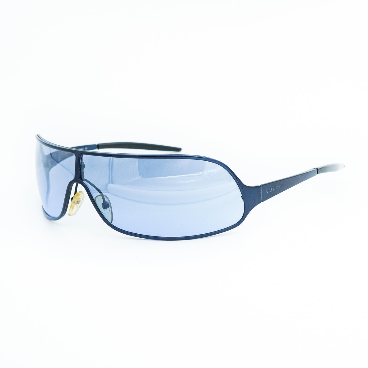 Gucci GG 1661 Blue Shield Mask Sunglasses Vintage