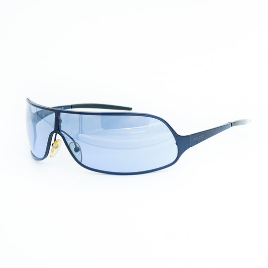 Gucci GG 1661 Blue Shield Mask Sunglasses Vintage