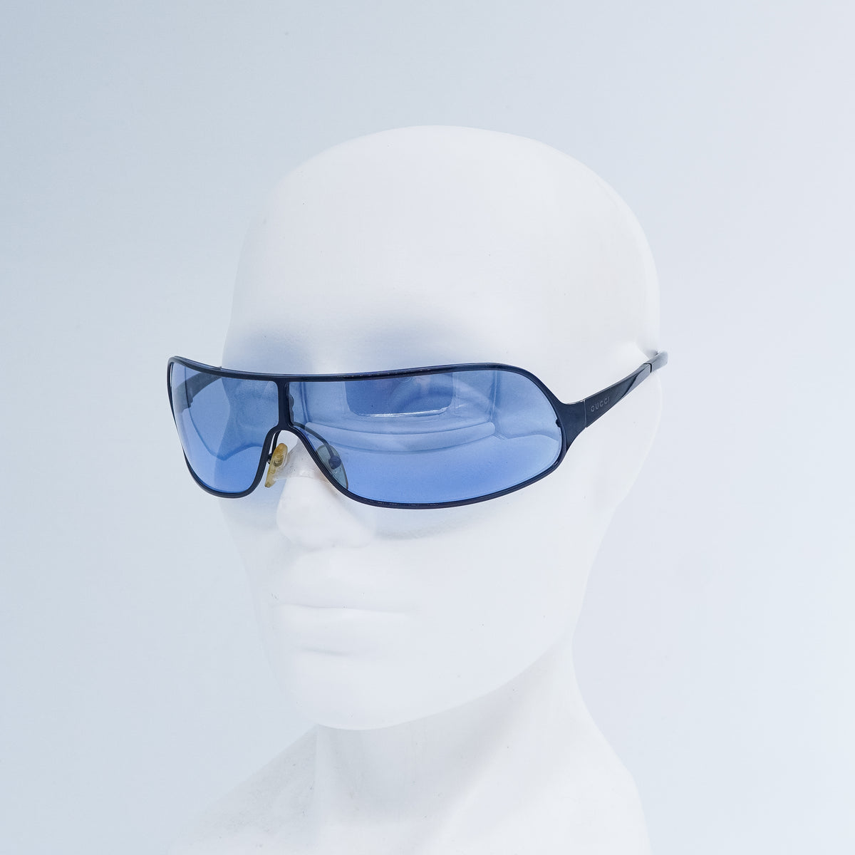 Gucci GG 1661 Blue Shield Mask Sunglasses Vintage