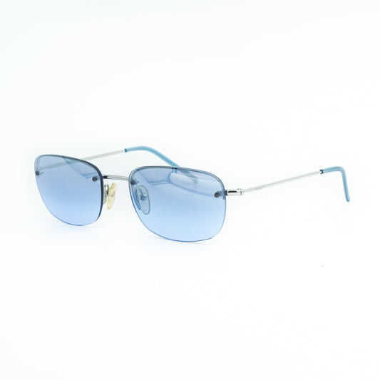 Gucci GG 1676 Blue Oval Rimless Sunglasses Vintage