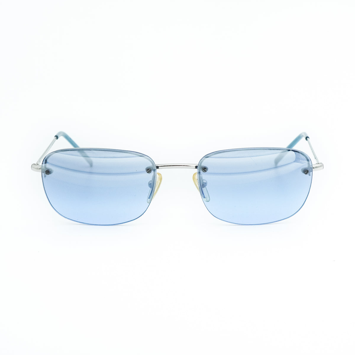Gucci GG 1676 Blue Oval Rimless Sunglasses Vintage