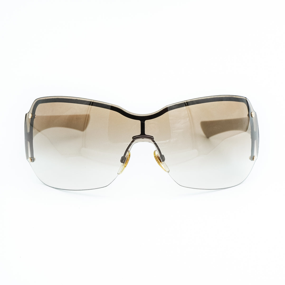 Gucci GG 1825 Beige Shield Mask Sunglasses Vintage