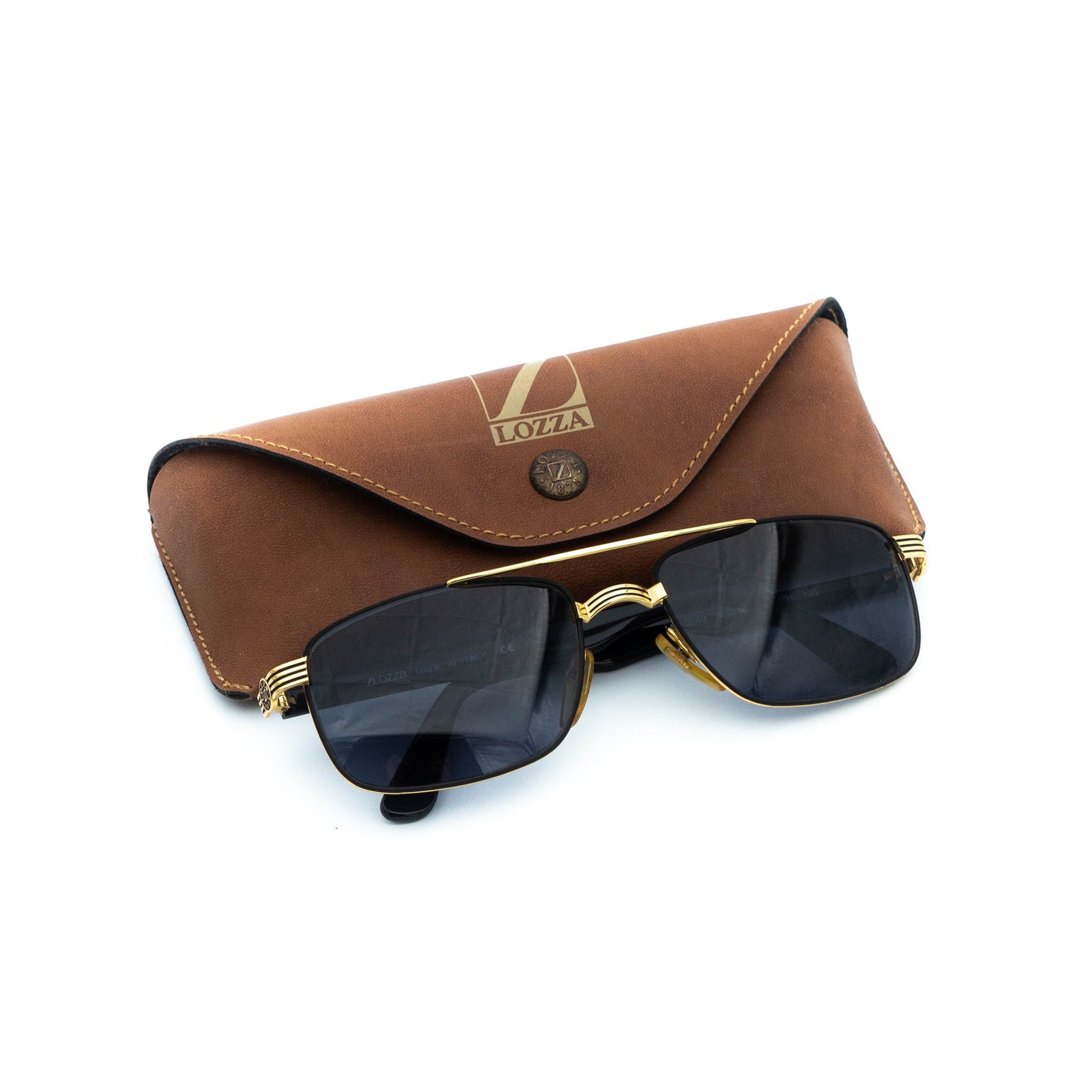LOZZA LS 2049 Black Gold Sunglasses Vintage