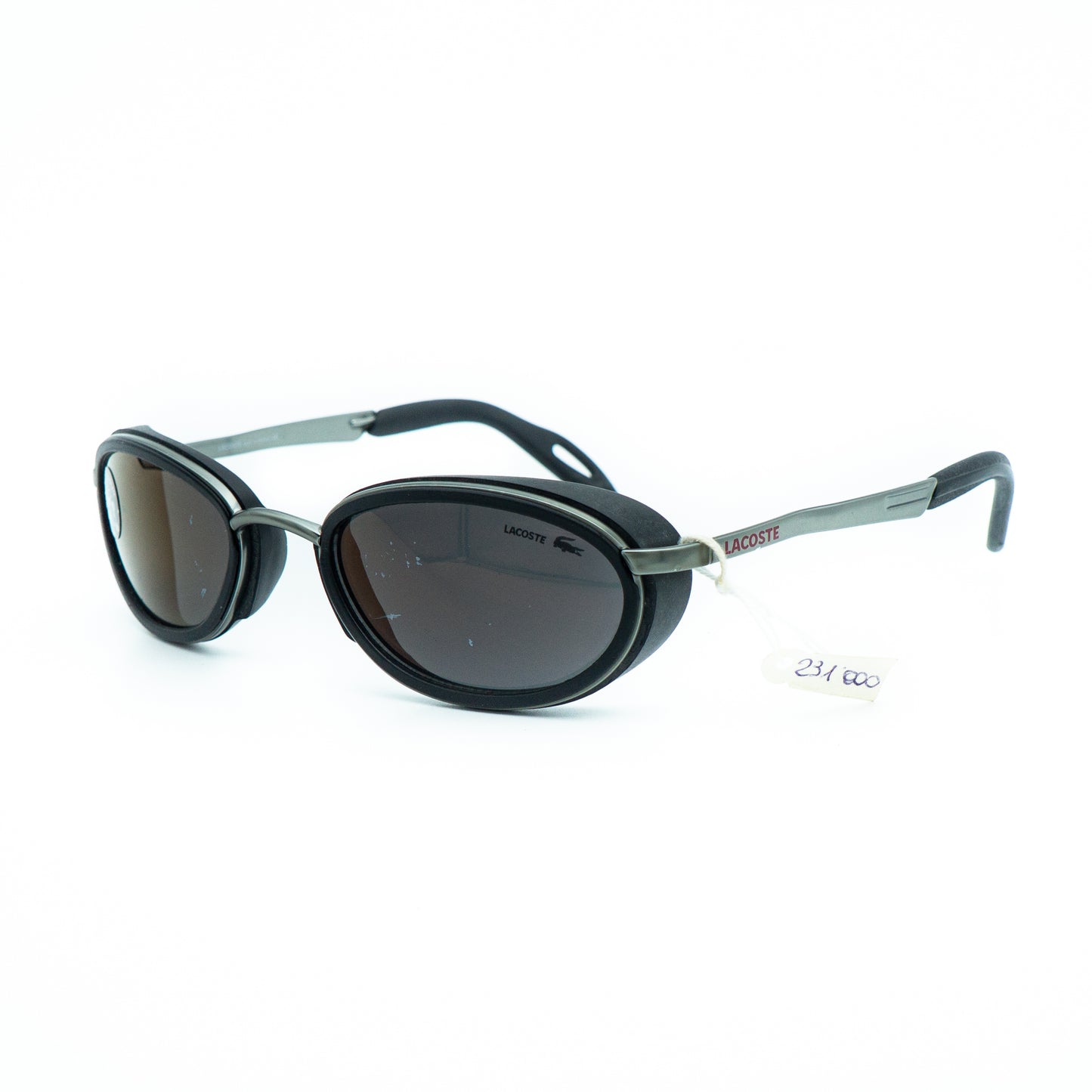 Lacoste Sport 1515 Black Oval Sunglasses Vintage
