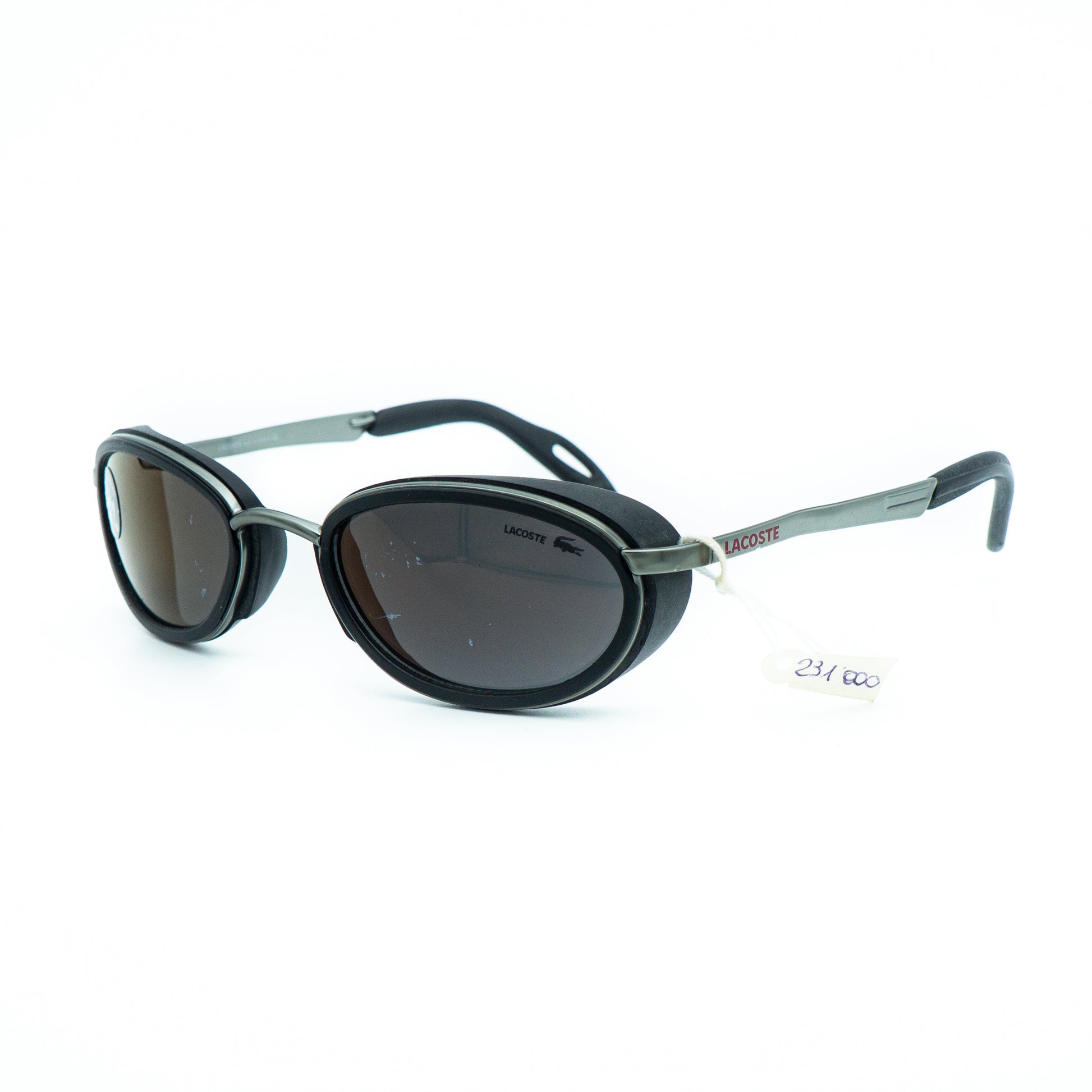 Lacoste Sport 1515 Black Oval Sunglasses Vintage