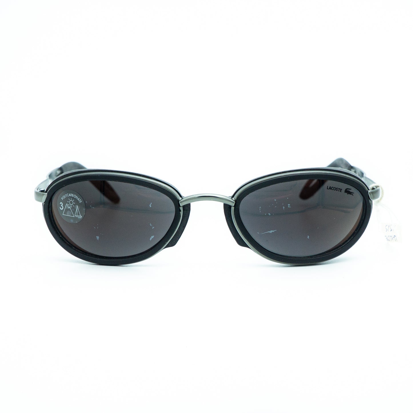 Lacoste Sport 1515 Black Oval Sunglasses Vintage