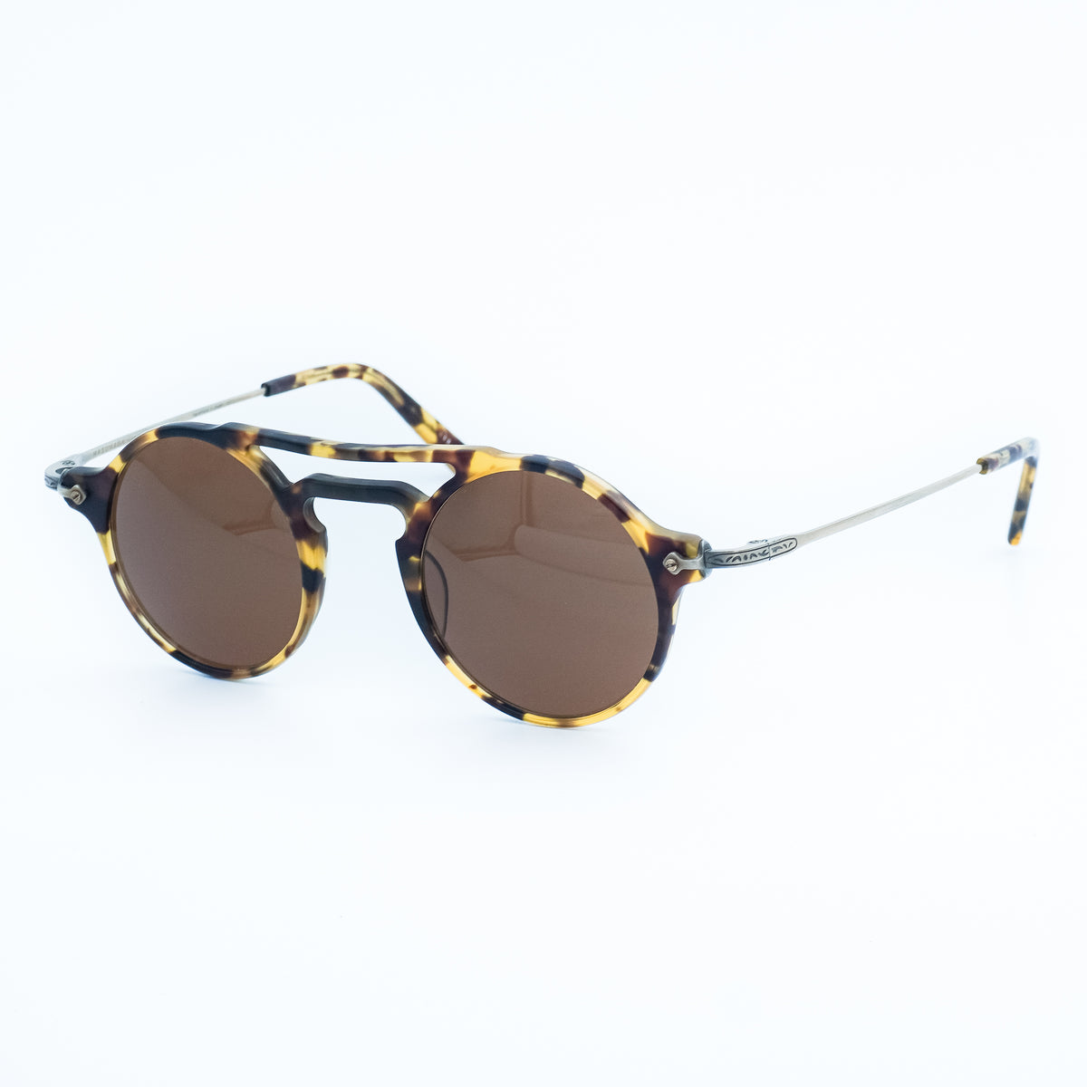 Masunaga GMS-814 Limited Edition Round Brown Sunglasses Vintage