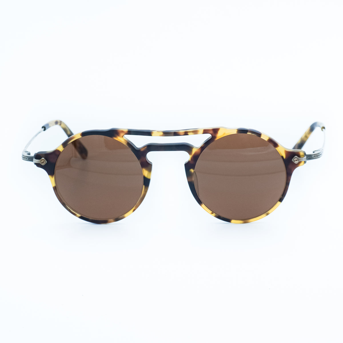 Masunaga GMS-814 Limited Edition Round Brown Sunglasses Vintage