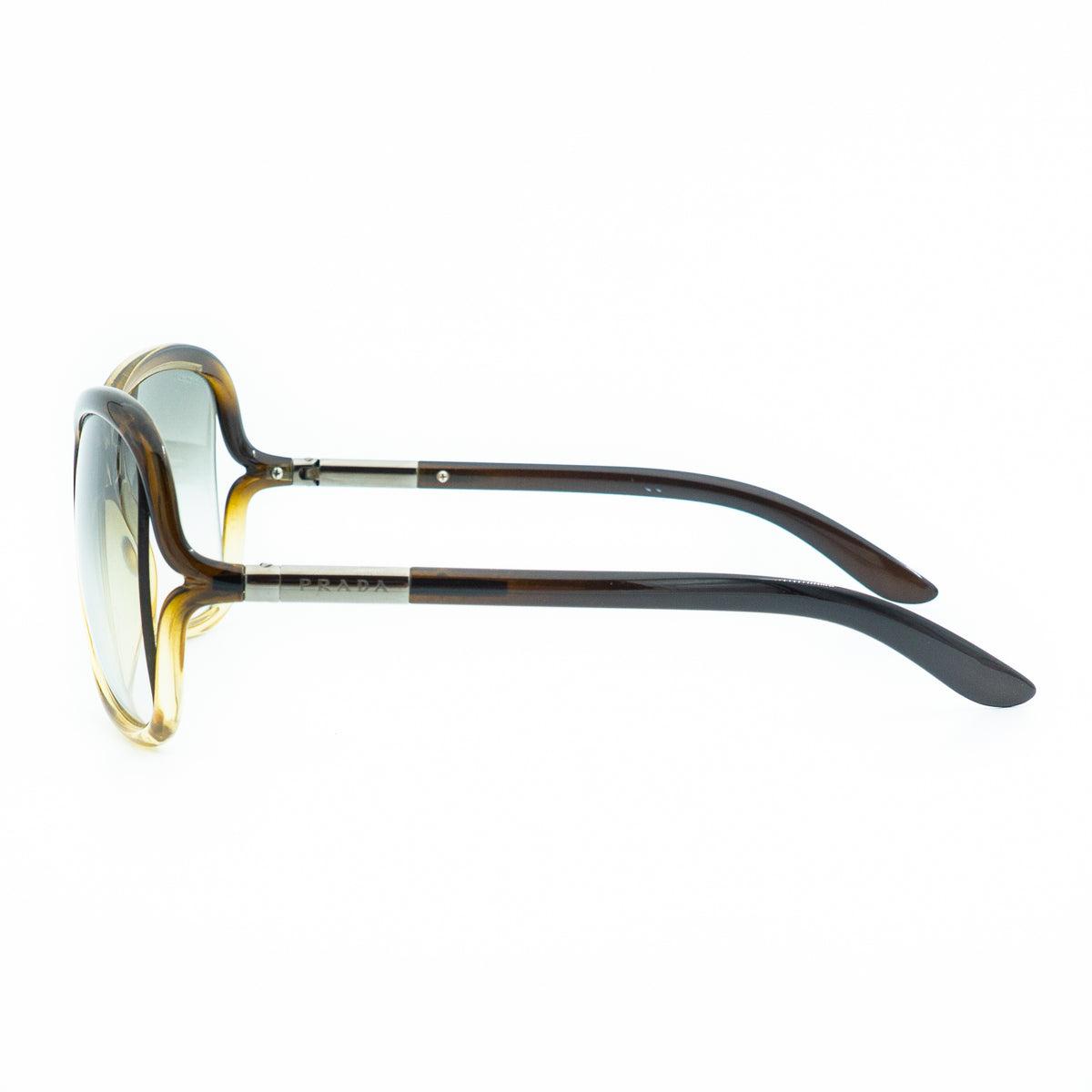 PRADA PR 28LS Brown Oversized Sunglasses Vintage