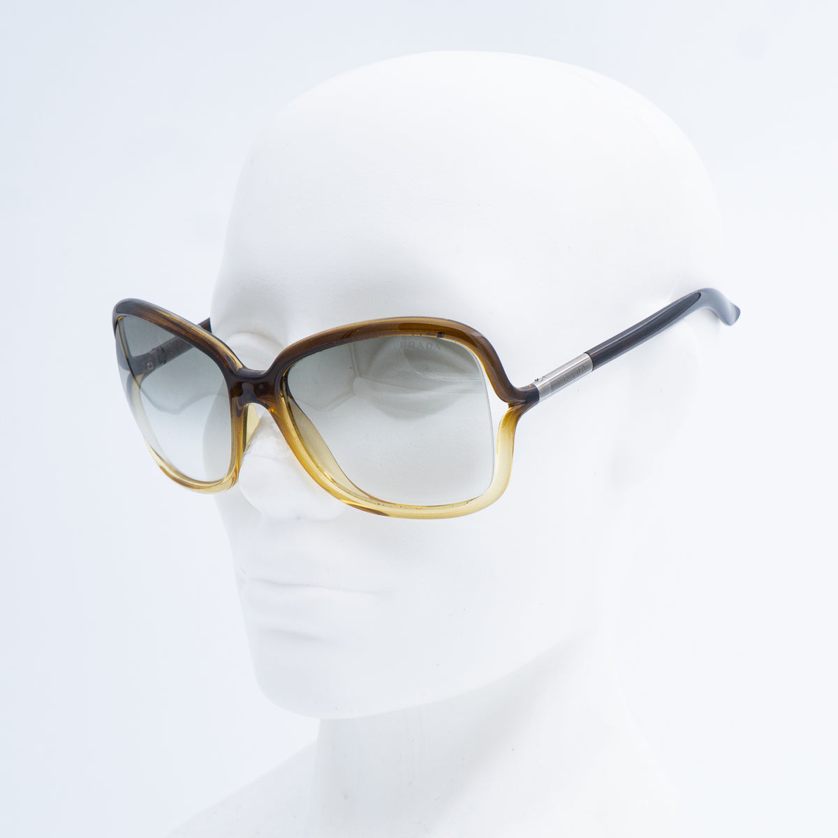 PRADA PR 28LS Brown Oversized Sunglasses Vintage