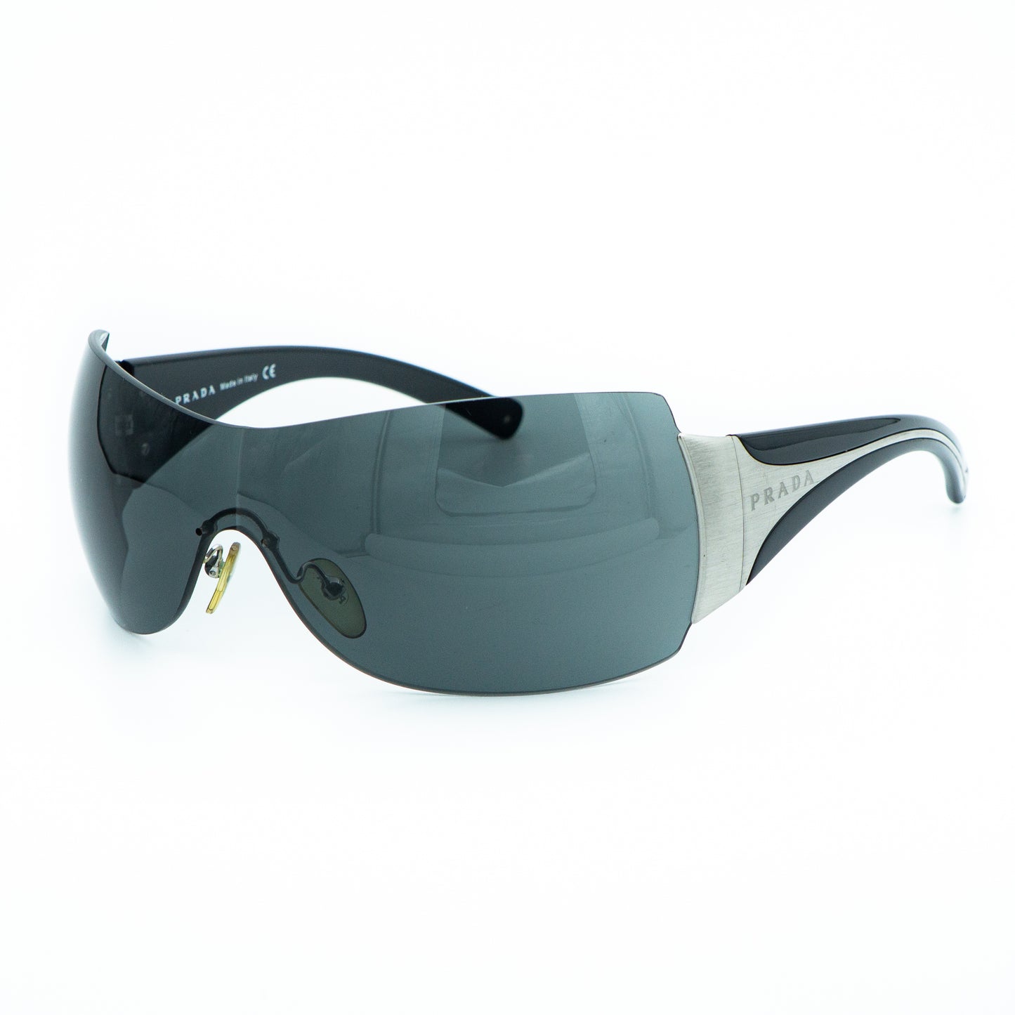 PRADA SPR04I RAM3875AA Black Shield Mask Sunglasses Vintage