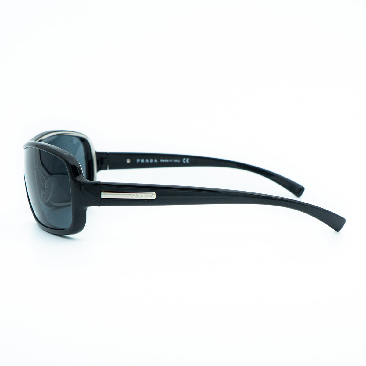 PRADA SPR10D Shield Mask Black Sunglasses Vintage