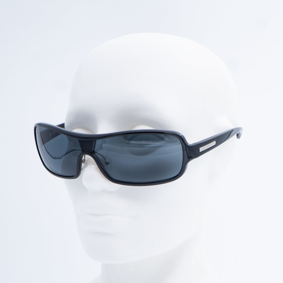 PRADA SPR10D Shield Mask Black Sunglasses Vintage