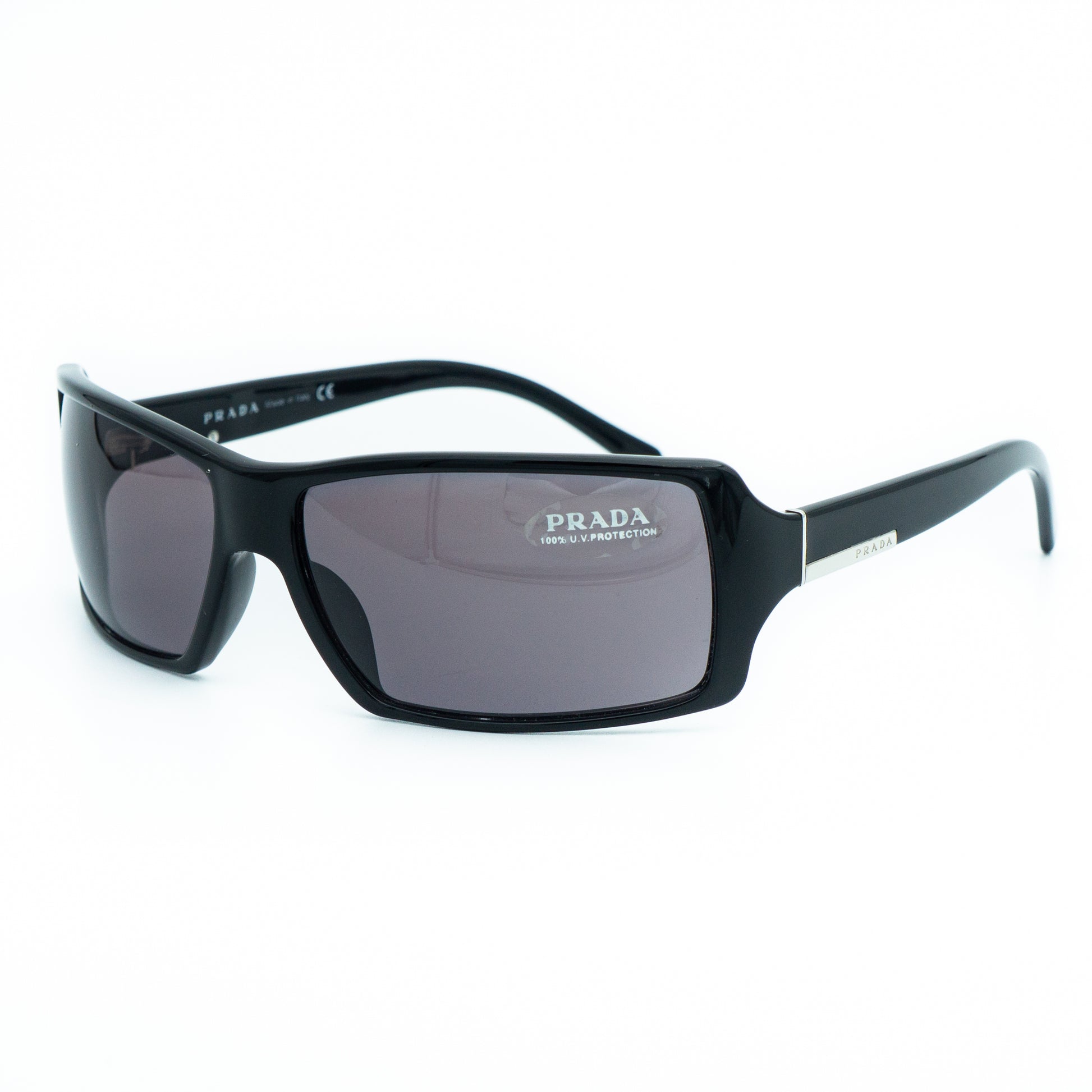PRADA SPR24G Black Rectangle Sunglasses Vintage