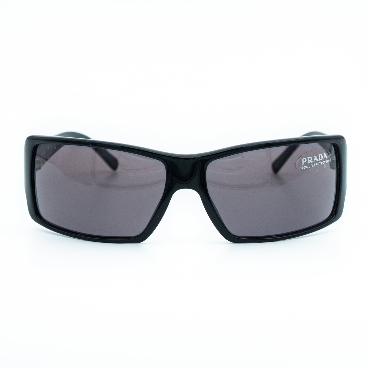 PRADA SPR24G Black Rectangle Sunglasses Vintage