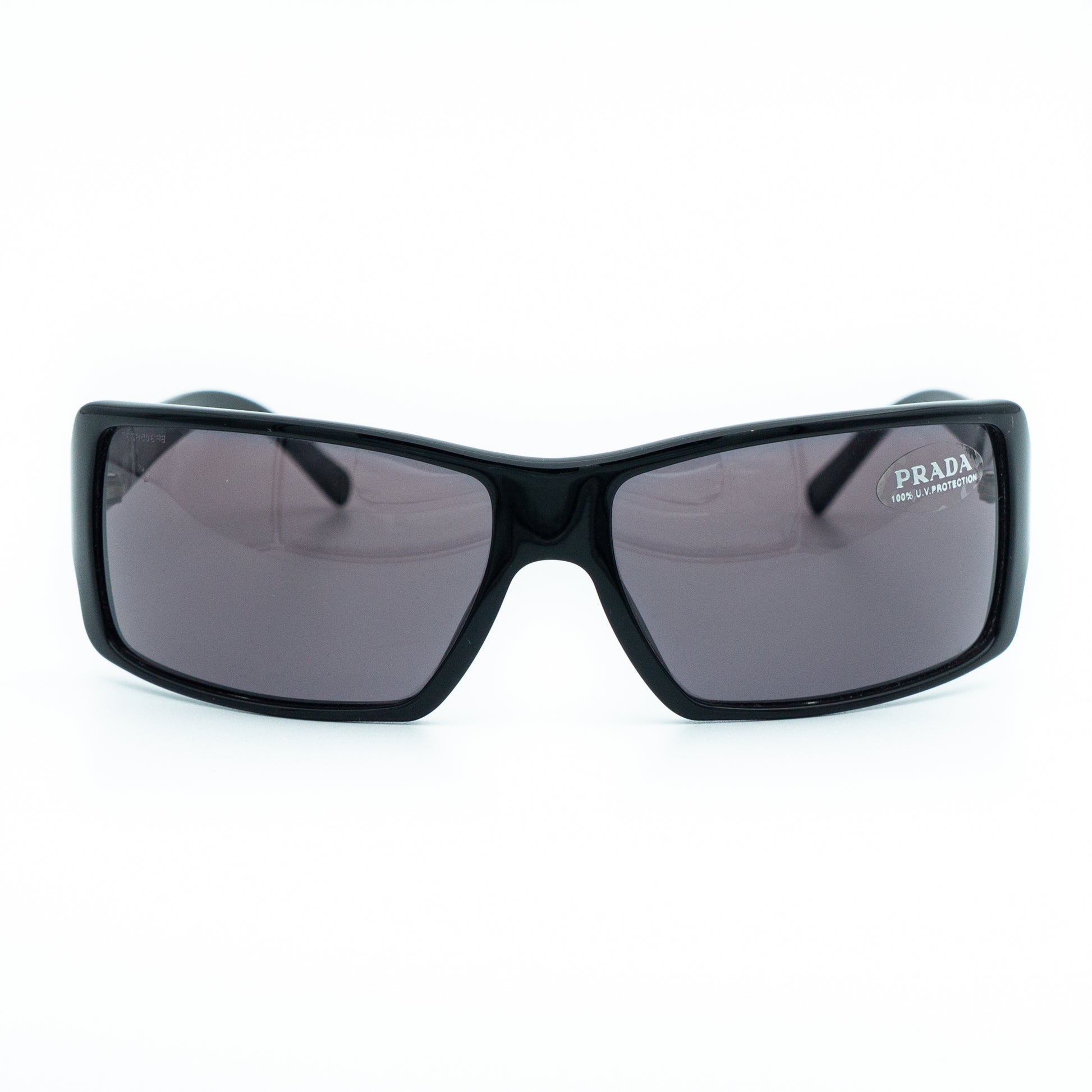 PRADA SPR24G Black Rectangle Sunglasses Vintage