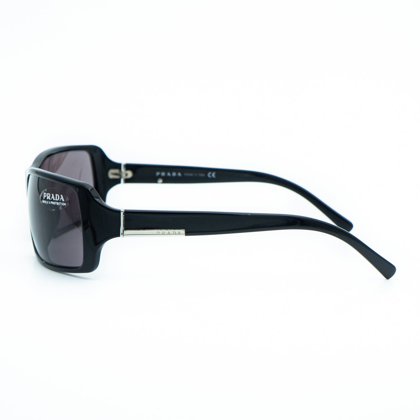PRADA SPR24G Black Rectangle Sunglasses Vintage