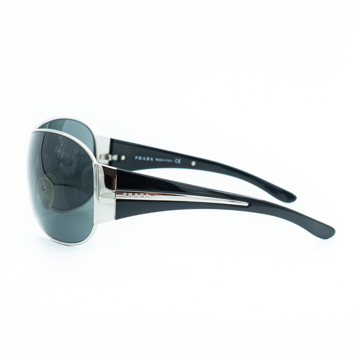 PRADA SPR52H Black White Shield Mask Sunglasses Vintage