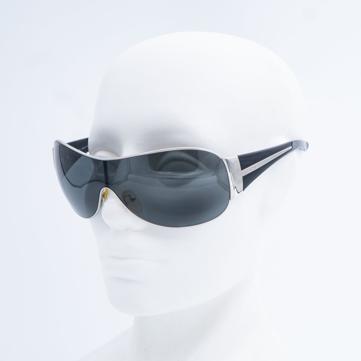 PRADA SPR52H Black White Shield Mask Sunglasses Vintage