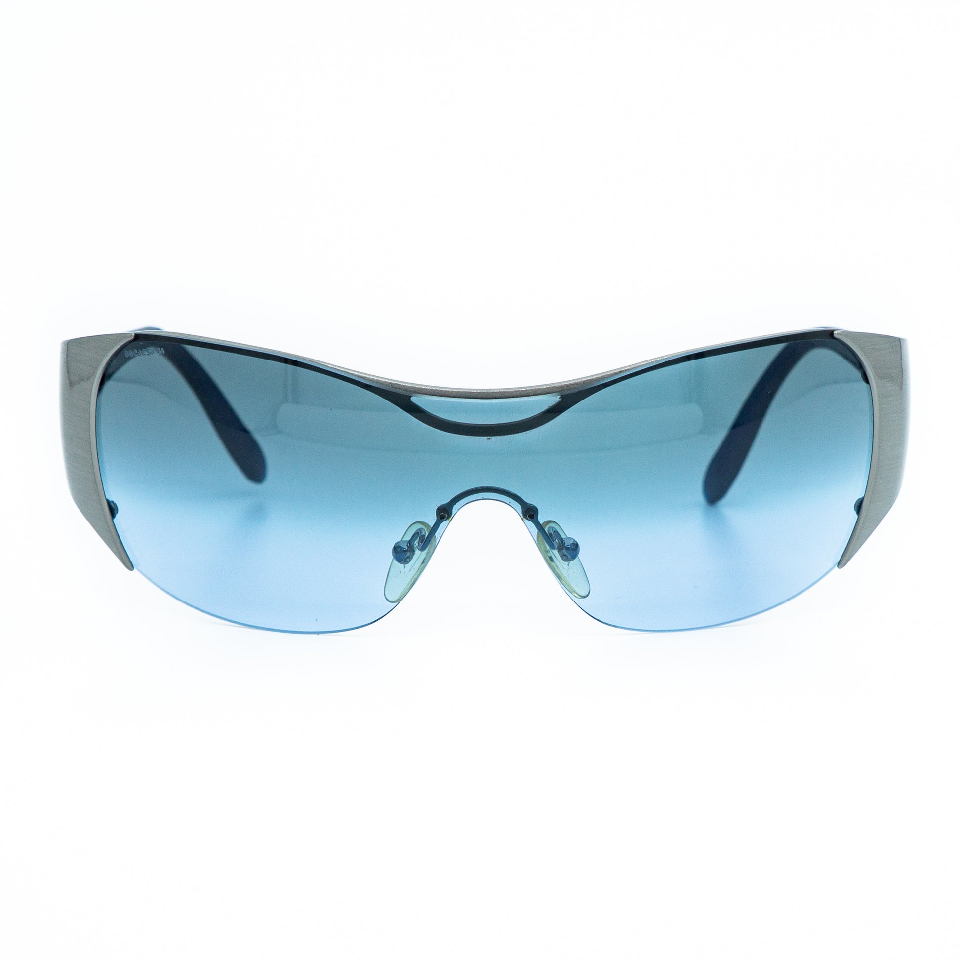 PRADA SPR53G Shield Mask Blue Sunglasses Vintage