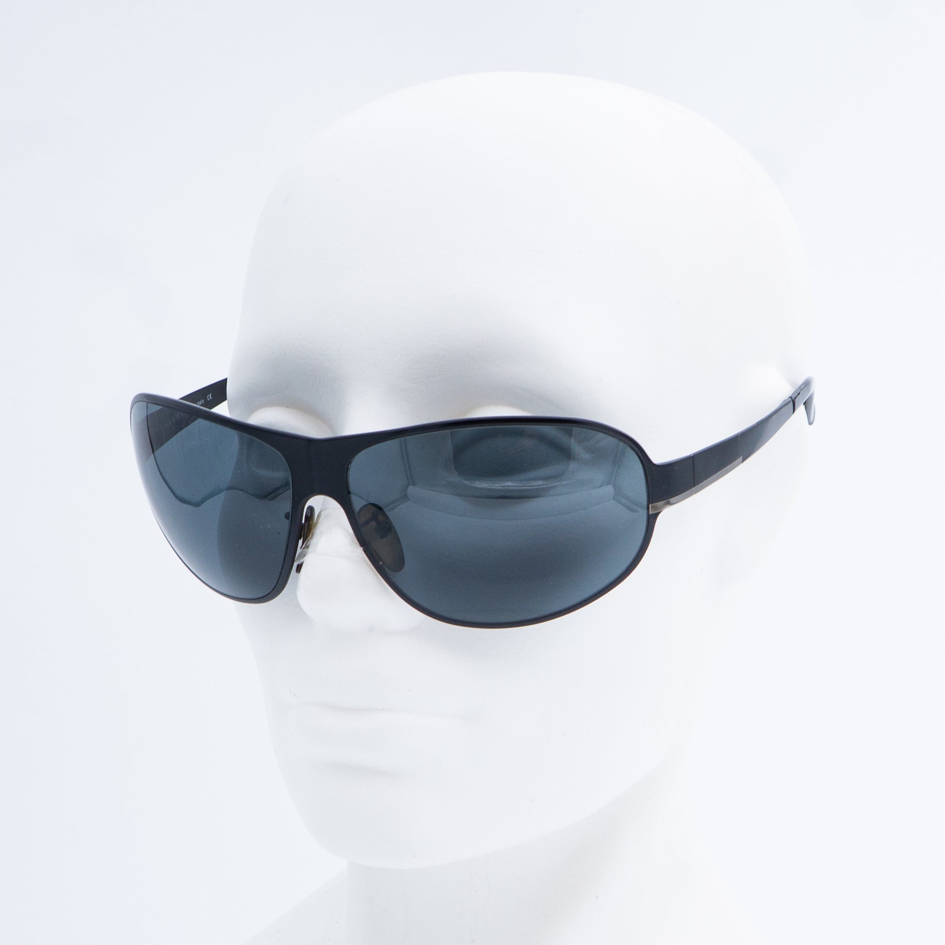 PRADA SPR55F Mask Black Sunglasses Vintage