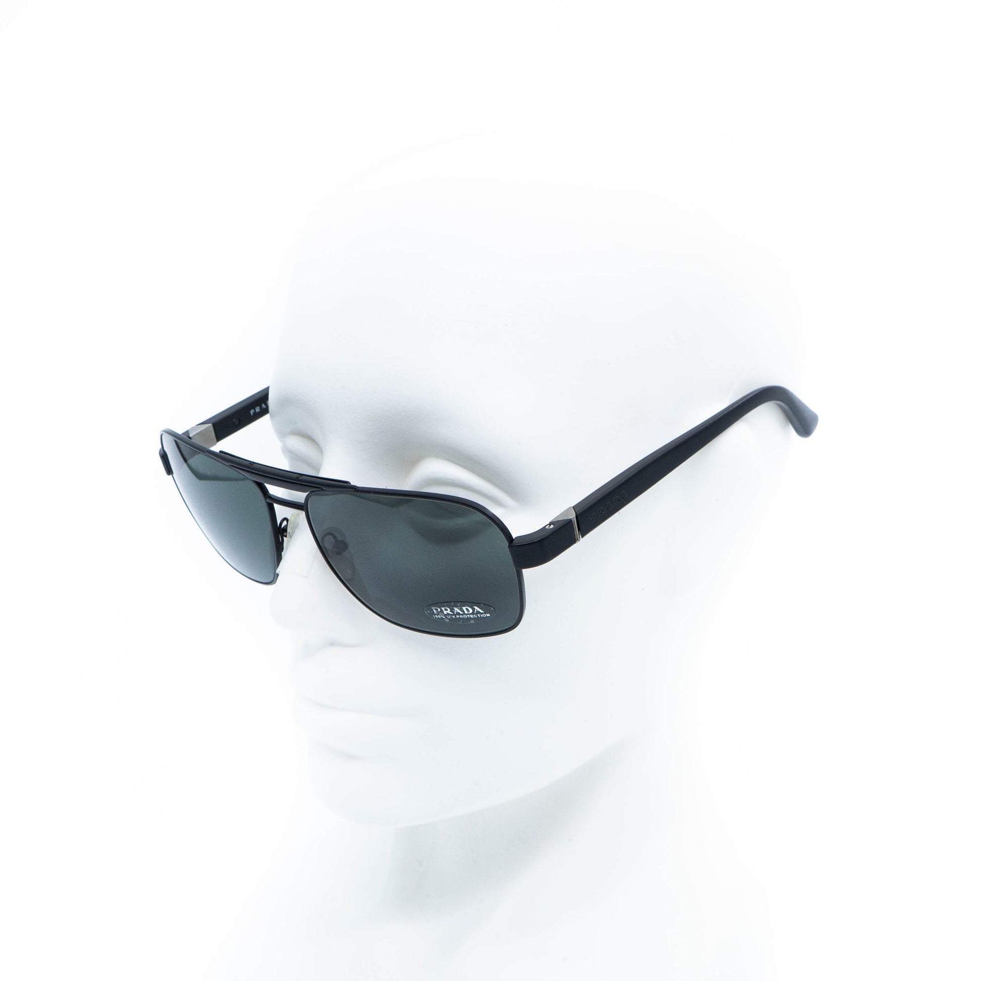 PRADA SPR55O Black Aviator Sunglasses Vintage