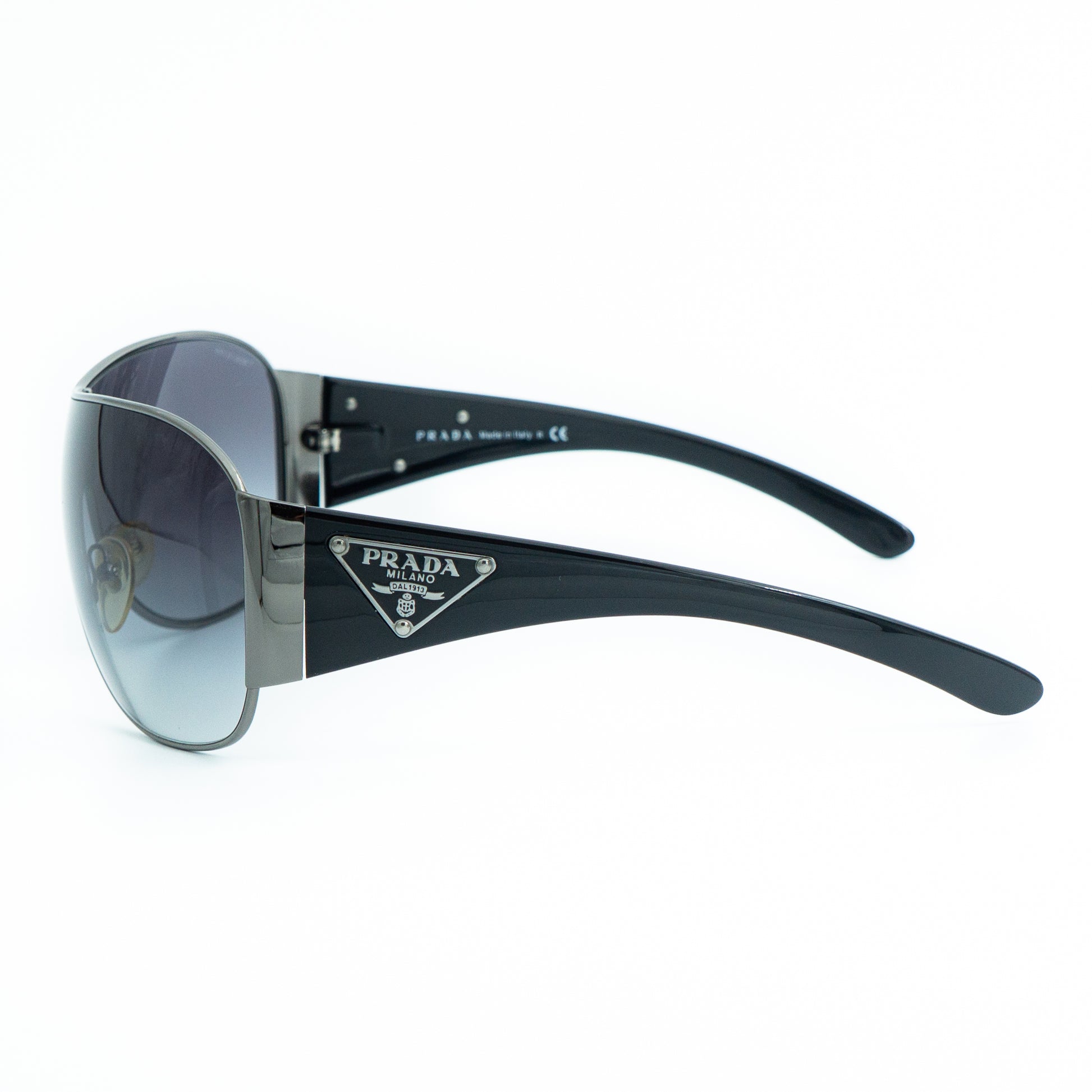 PRADA SPR57L Black Shield Mask Sunglasses Vintage