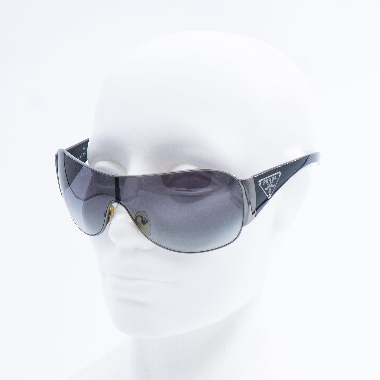 PRADA SPR57L Black Shield Mask Sunglasses Vintage