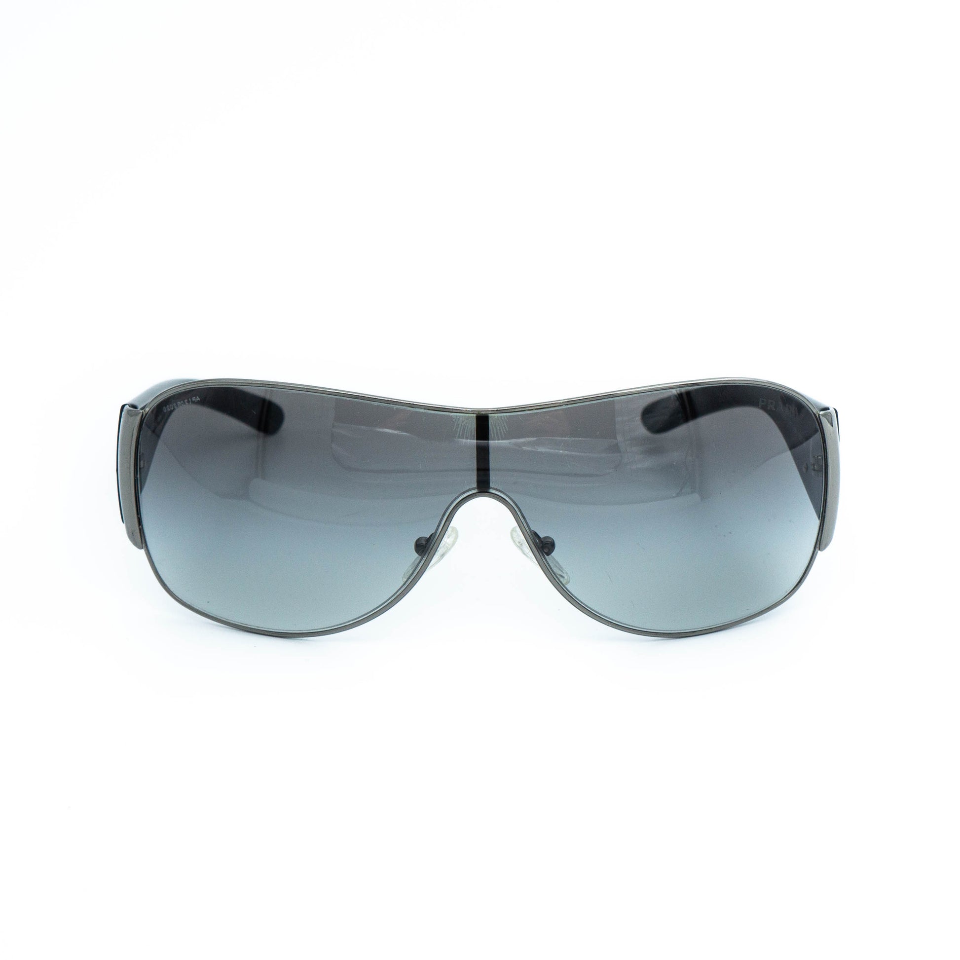 PRADA SPR57L Women Shield Mask Black Sunglasses Vintage