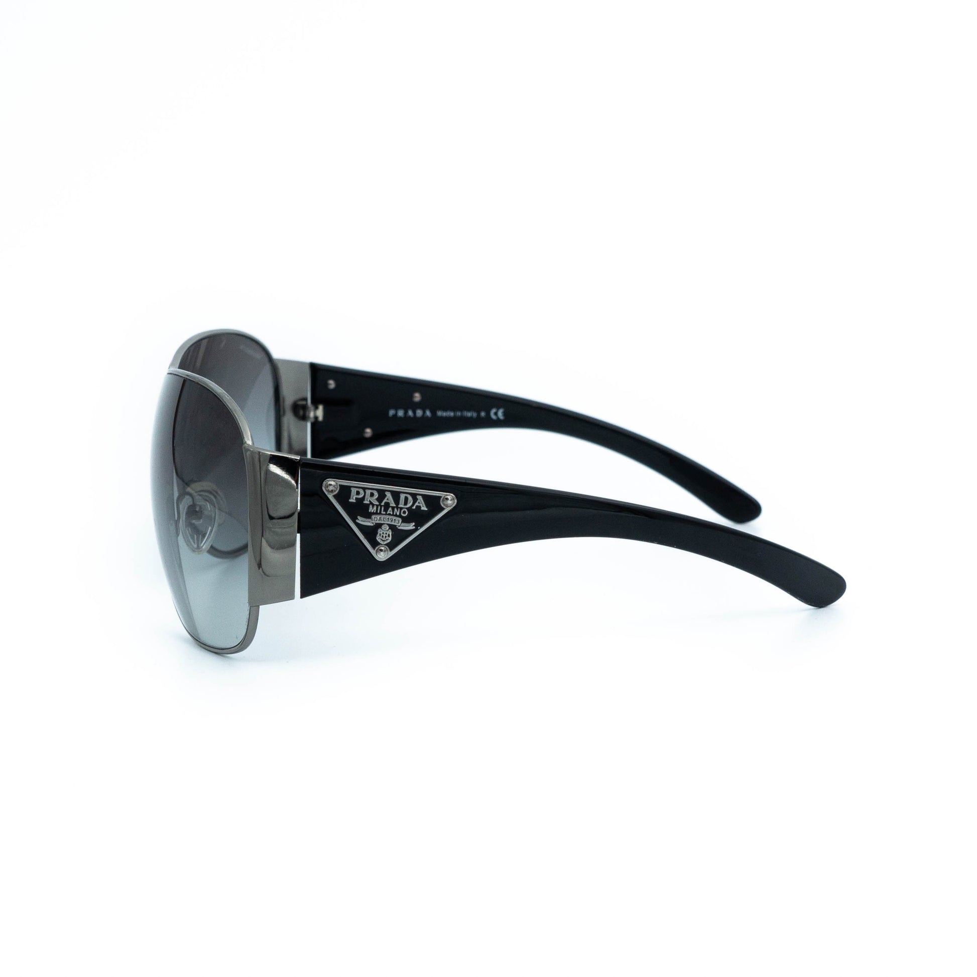 PRADA SPR57L Women Shield Mask Black Sunglasses Vintage