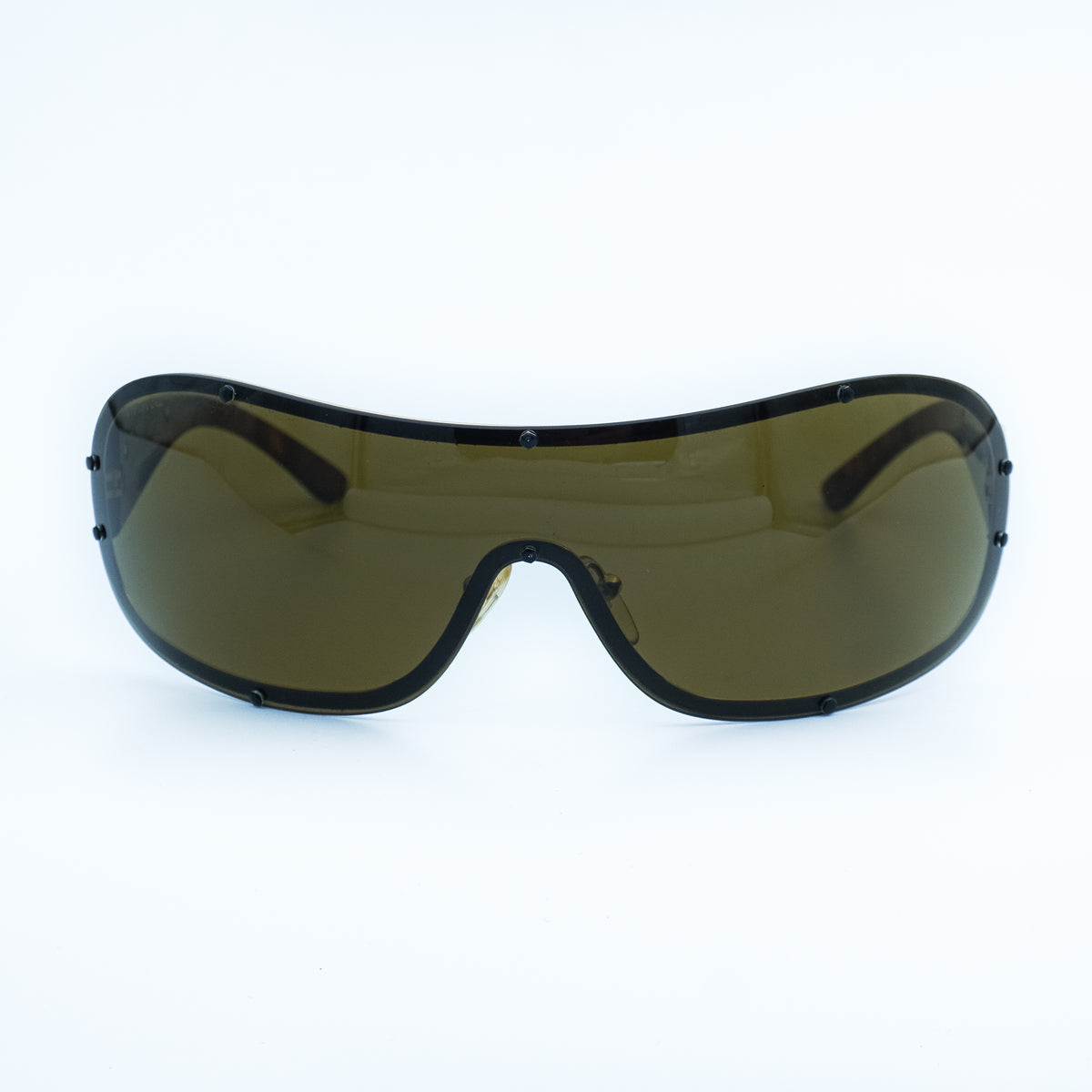 PRADA SPR63H Gold Shield Mask Sunglasses Vintage