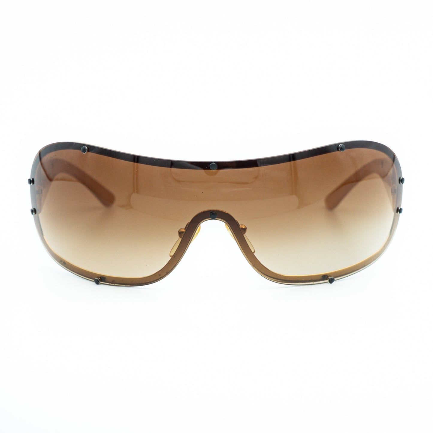 PRADA SPR63H Gold Shield Mask Sunglasses Vintage
