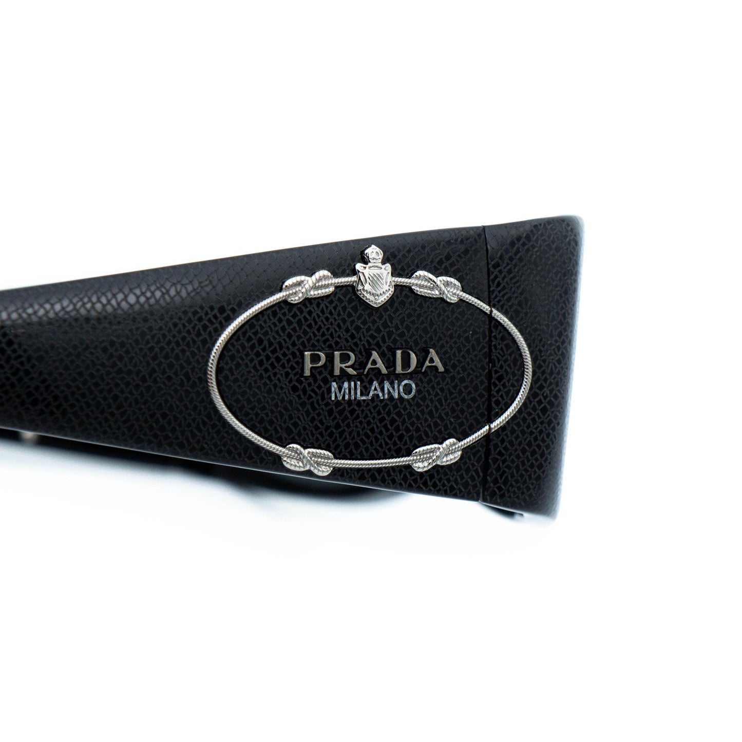 PRADA SPR 11H Black Rectangular Sunglasses Vintage
