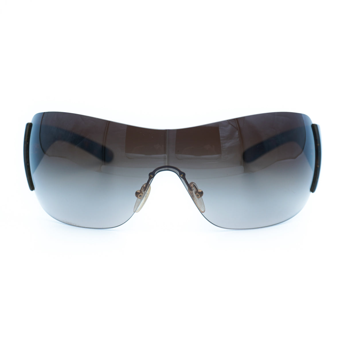 PRADA SPR 22M Shield Mask Brown Sunglasses Vintage