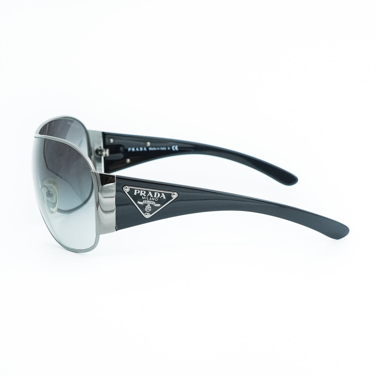 PRADA SPR 57L Black Shield Mask Sunglasses Vintage
