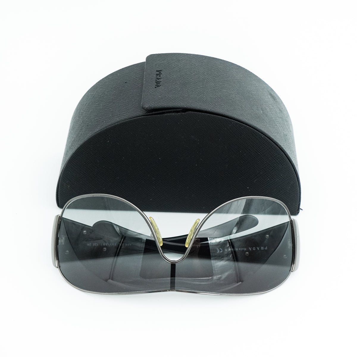 PRADA SPR 57L Black Shield Mask Sunglasses Vintage