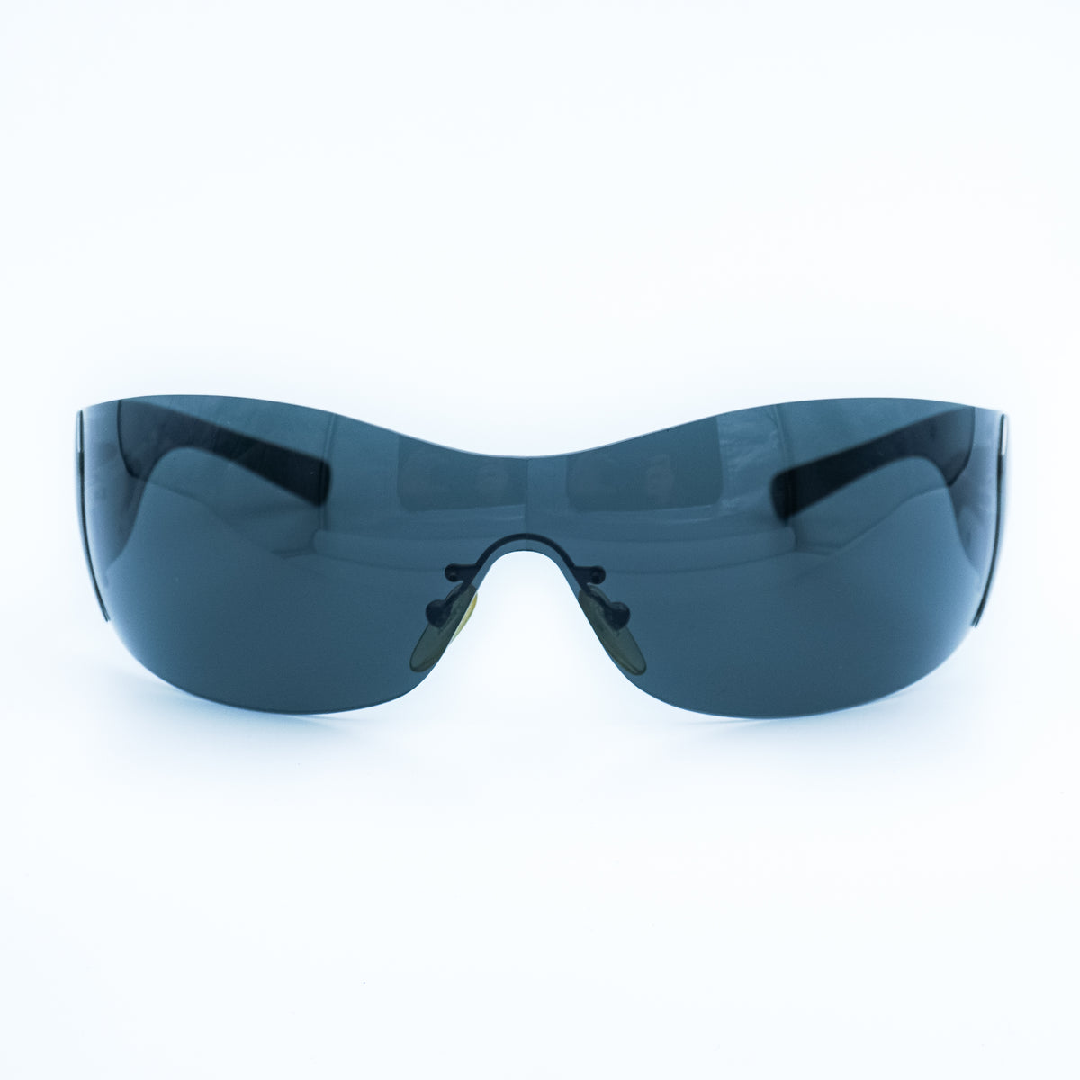 PRADA SPR 58F Shield Mask Black Sunglasses Vintage