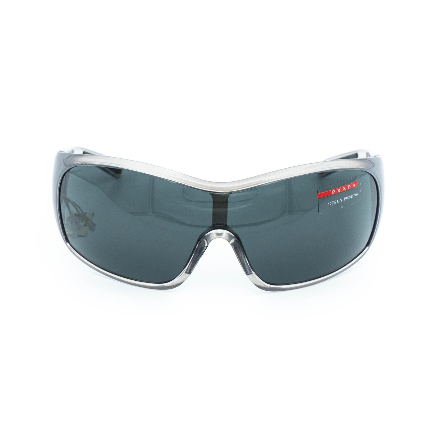 PRADA SPS 11G gray mask oversized vintage sunglasses