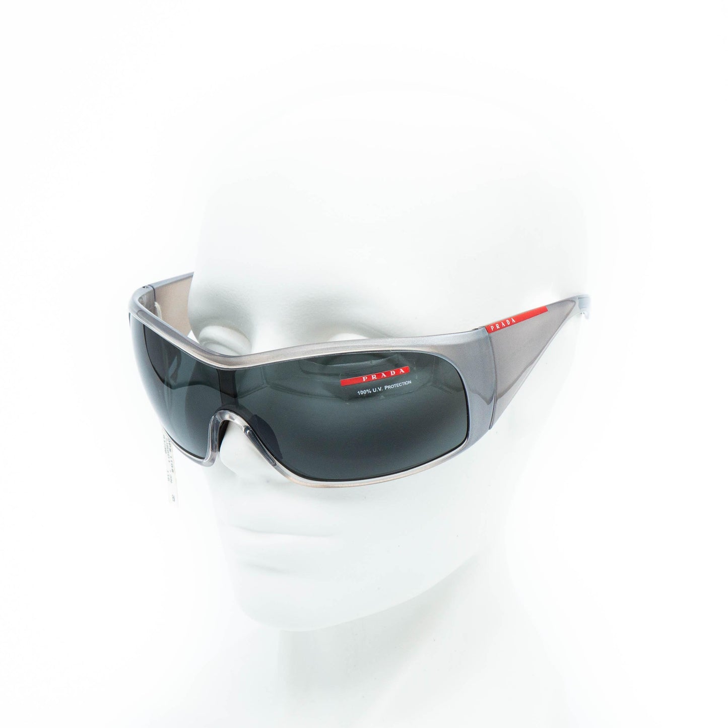 PRADA SPS 11G gray mask oversized vintage sunglasses