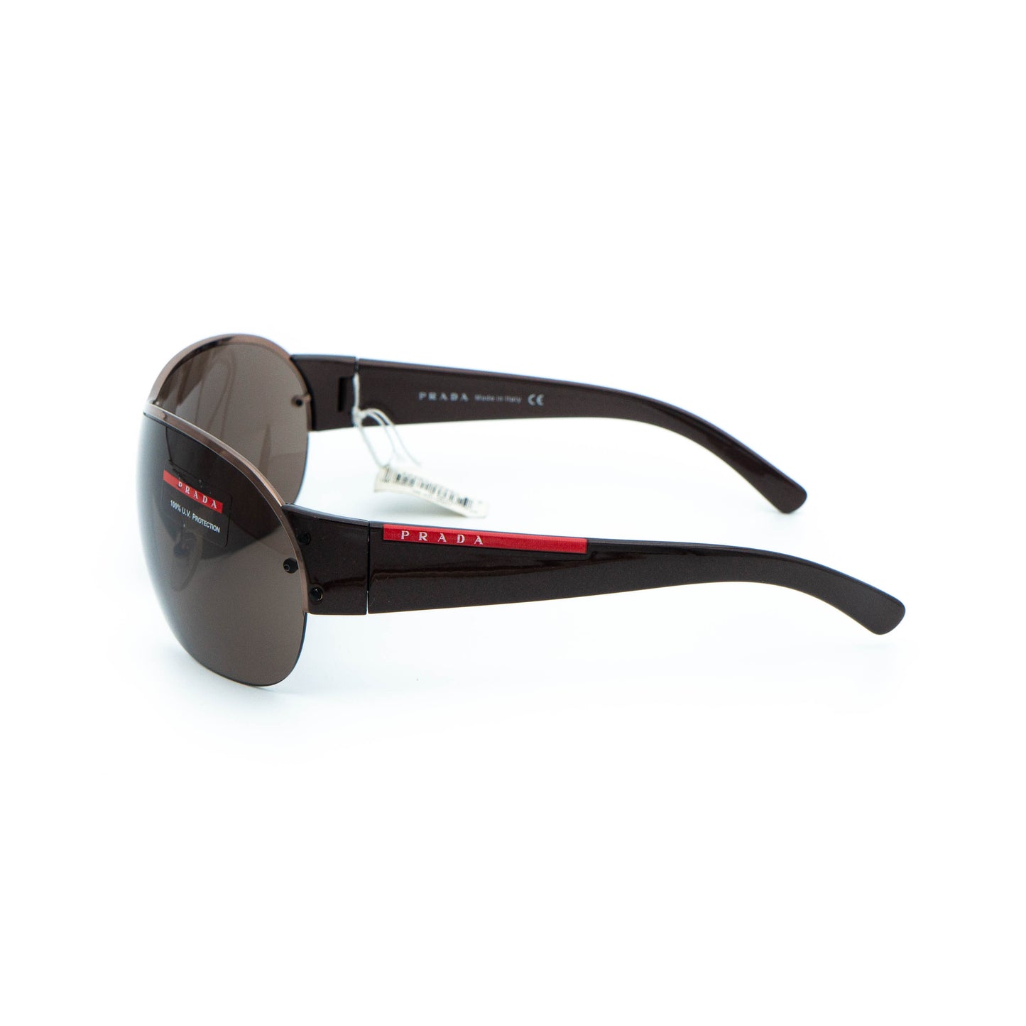 PRADA SPS 53G Brown Shield Mask Sunglasses Vintage