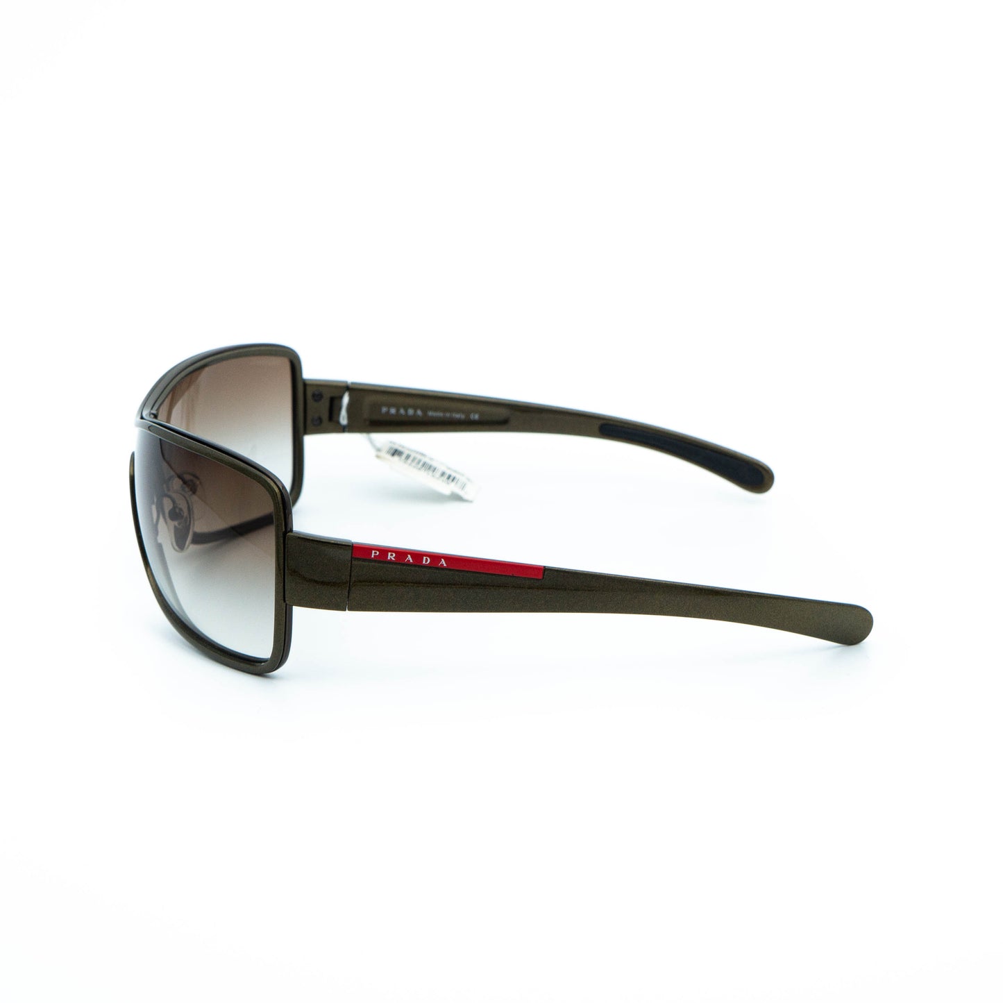 PRADA SPS 55G Green Khaki Shield Mask Sunglasses Vintage