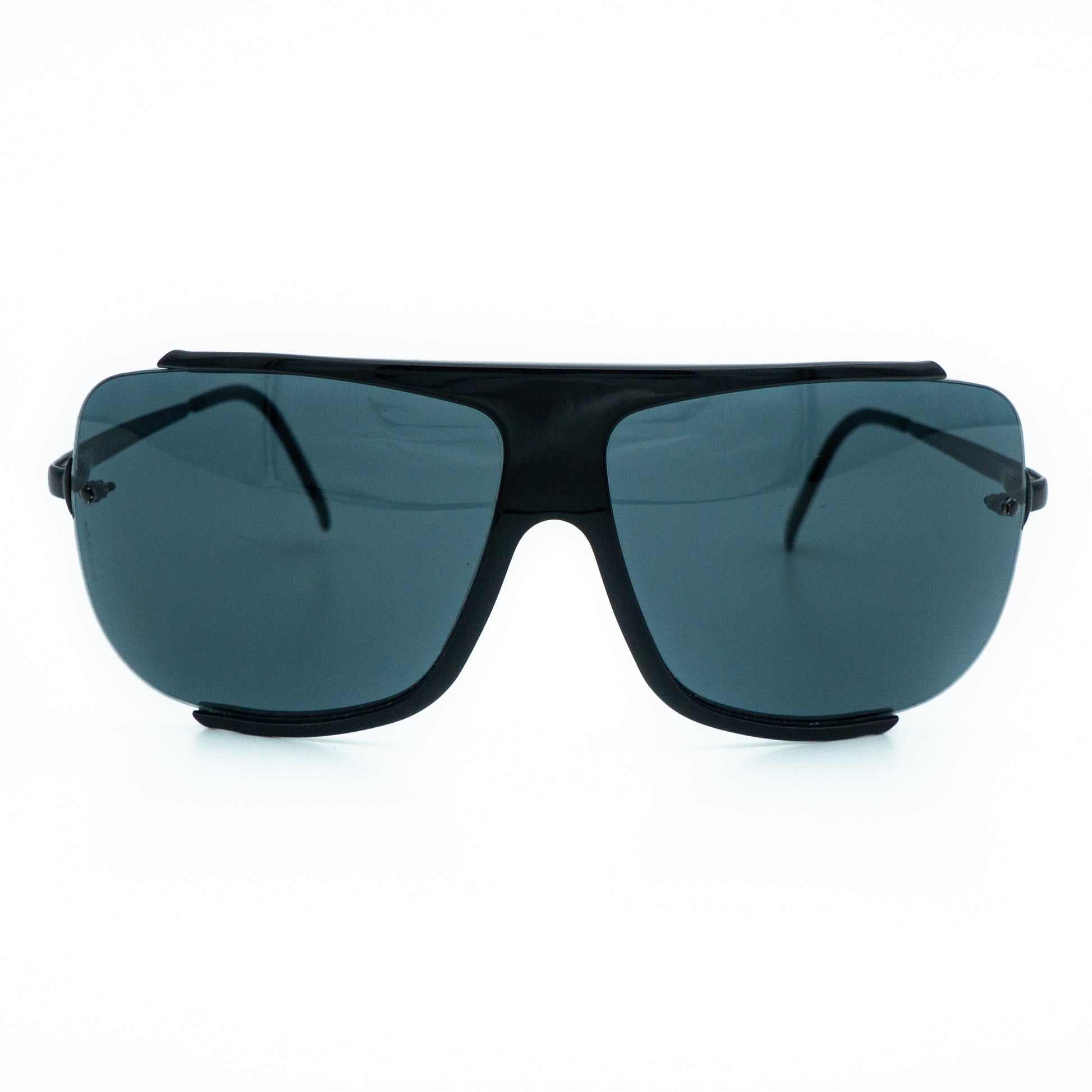 Prada SPR01G Black Shield Mask Sunglasses Vintage