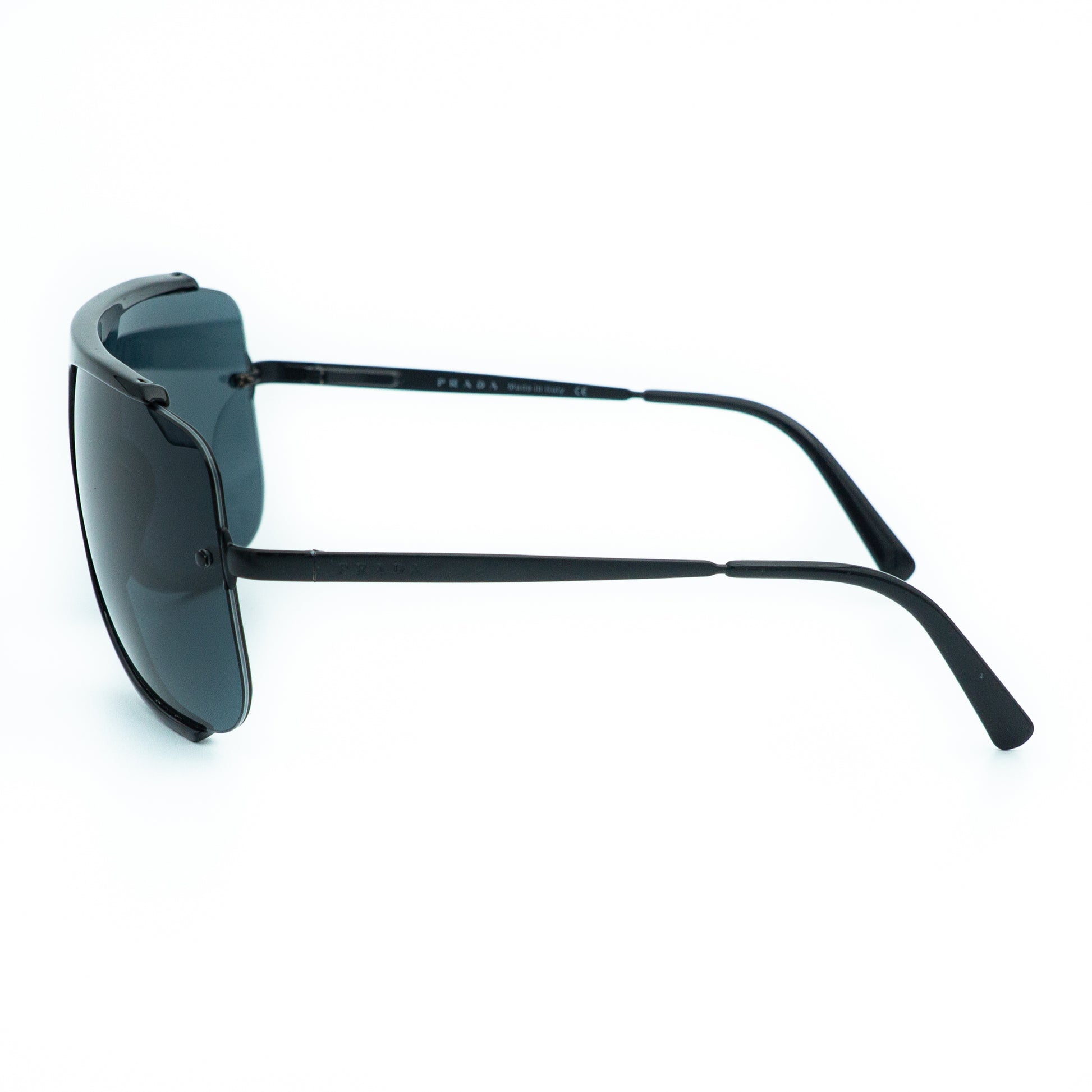 Prada SPR01G Black Shield Mask Sunglasses Vintage