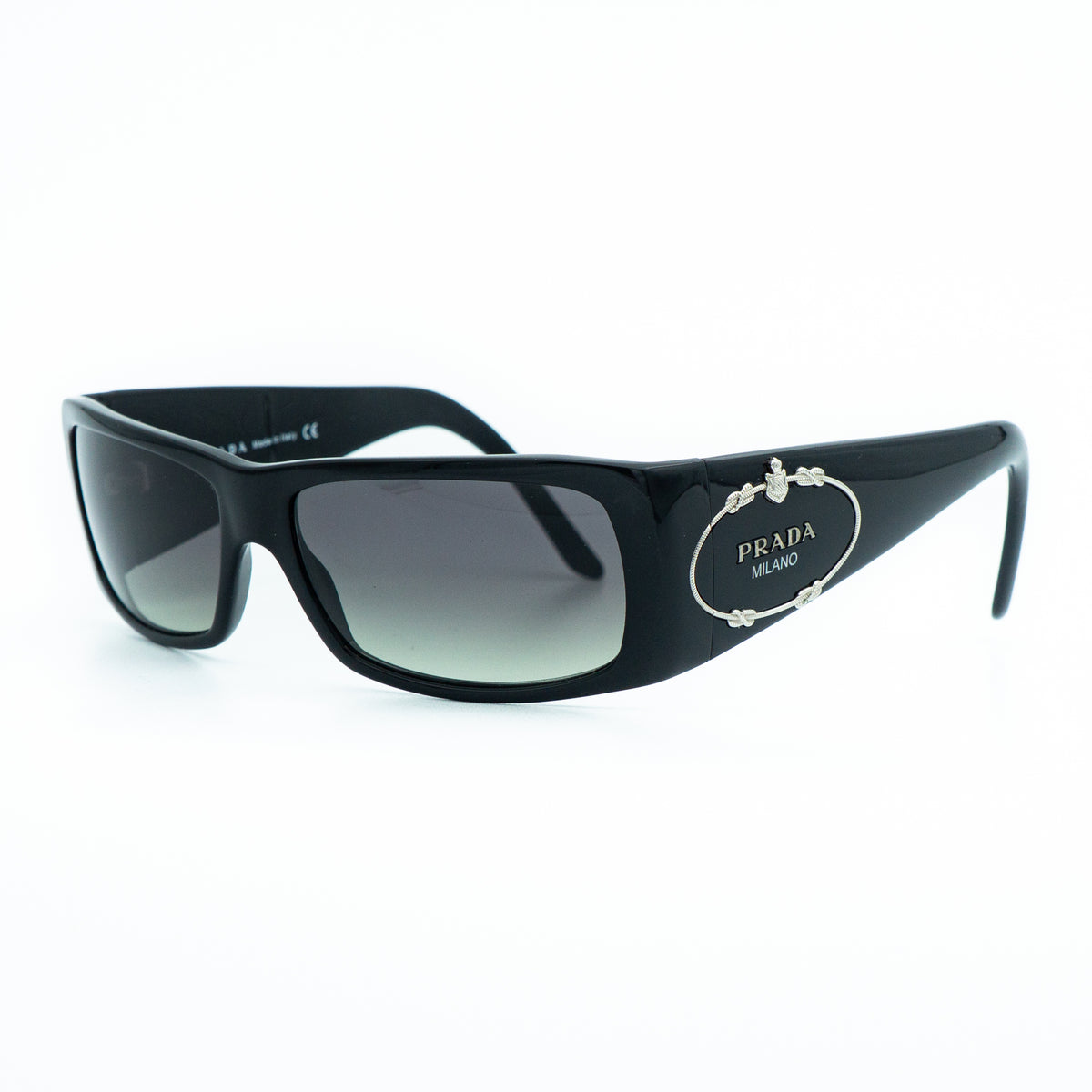Prada SPR10H Logo Black Sunglasses Vintage