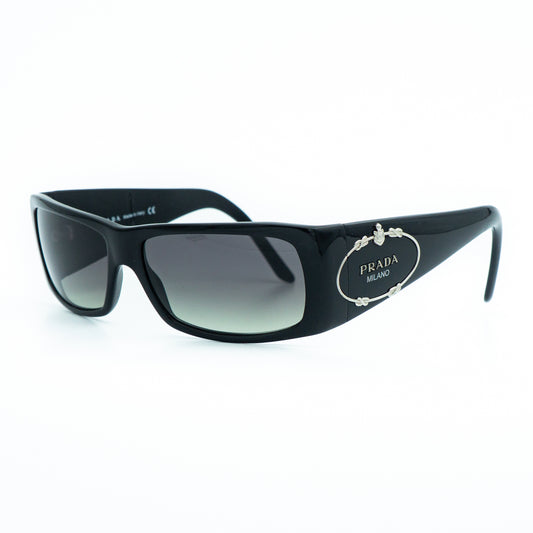 Prada SPR10H Logo Black Sunglasses Vintage