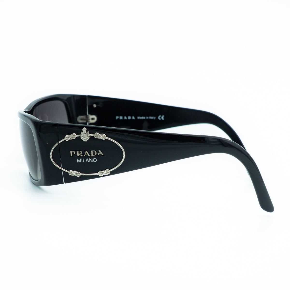 Prada SPR10H Logo Black Sunglasses Vintage