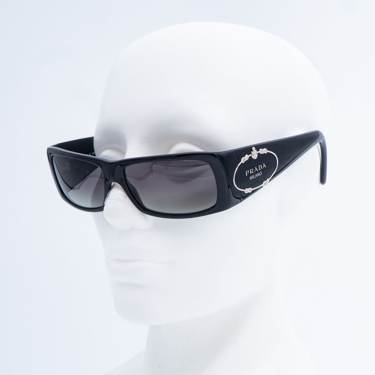 Prada SPR10H Logo Black Sunglasses Vintage