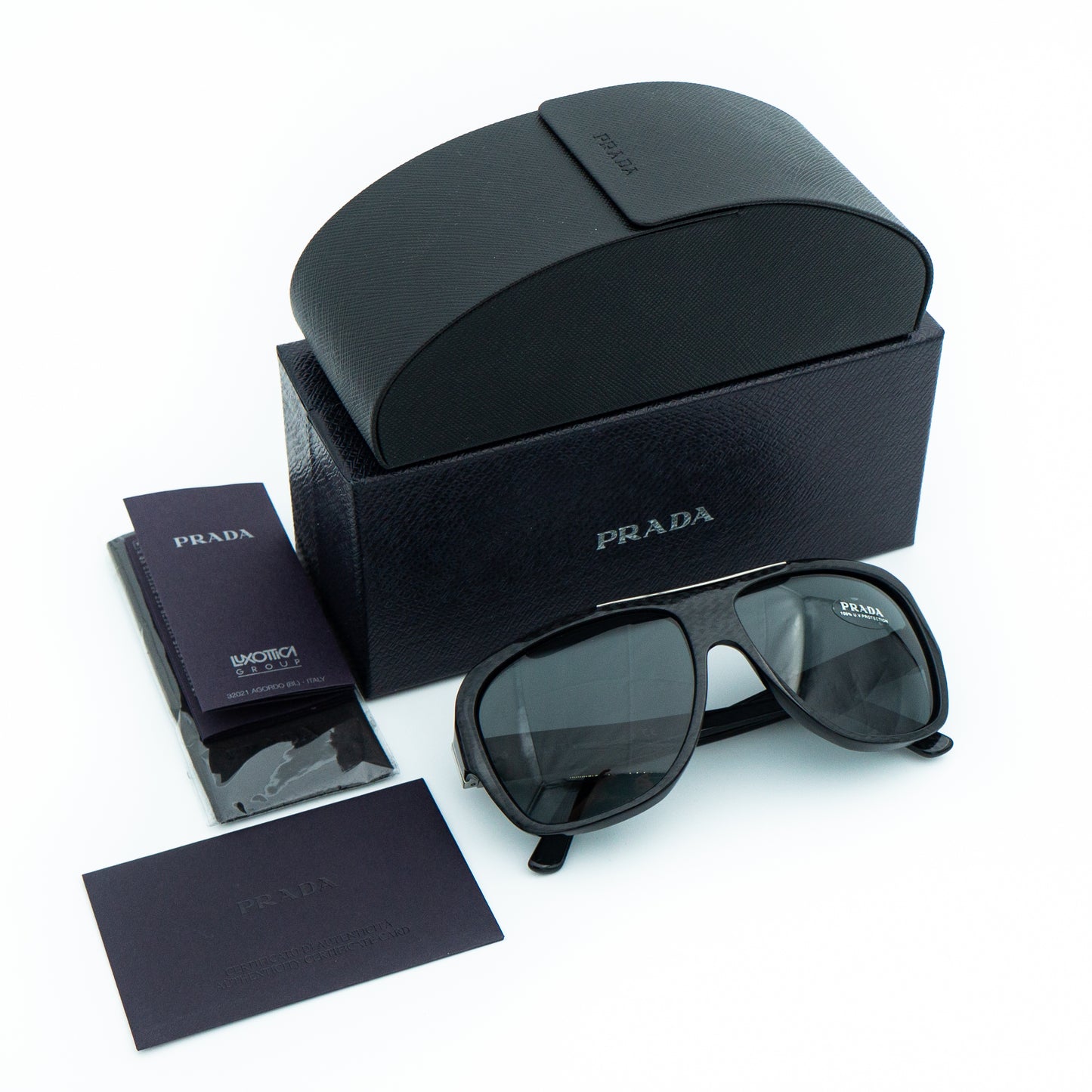Prada SPR17L Black Mask Sunglasses Vintage
