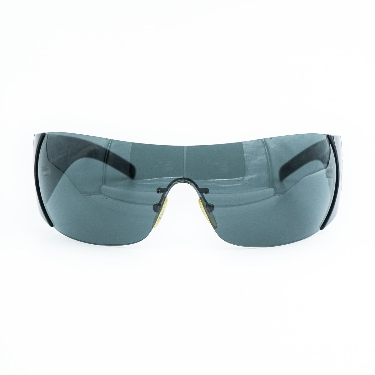 Prada SPR 16H Black Wrap Mask Sunglasses Vintage