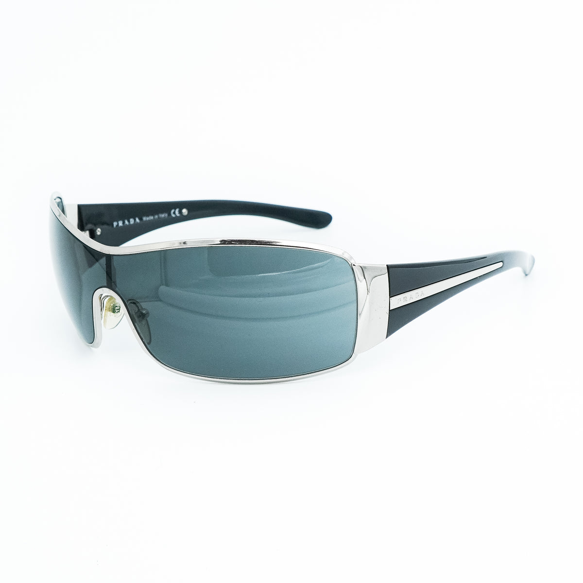 Prada SPR 53H Black Shield Mask Sunglasses Vintage